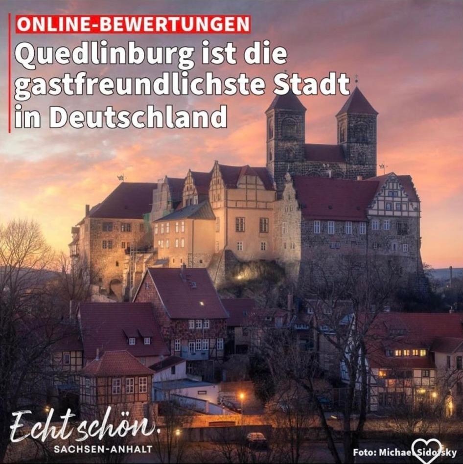 100 qm Ferienwohnung Am Heiligen Brunnen Quedlinburg Exterior foto